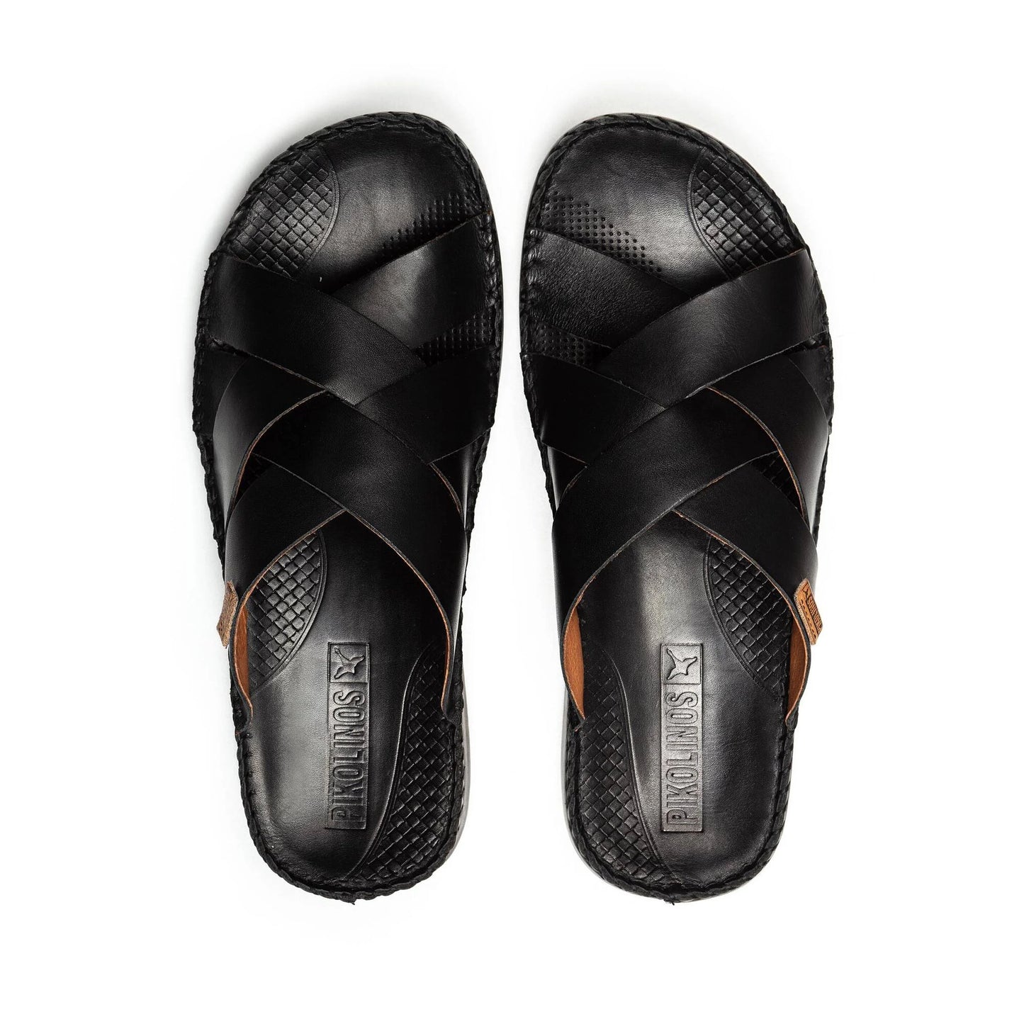 PIKOLINOS SAMPLE - TARIFA 06J-0015 MEN'S BLACK LEATHER SLIDE