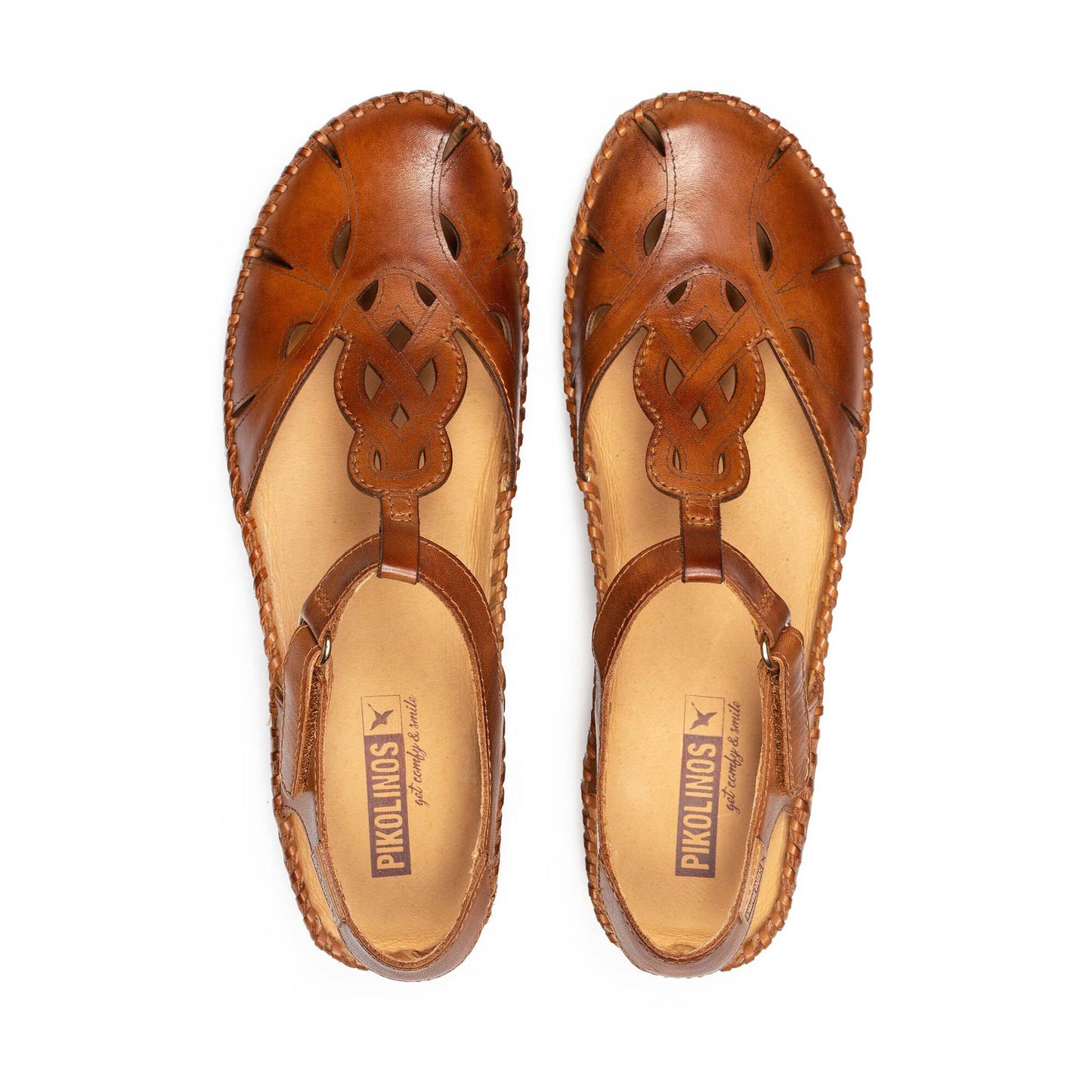 PIKOLINOS P.VALLARTA 655-0703 BROWN SEMI OPEN SANDALS