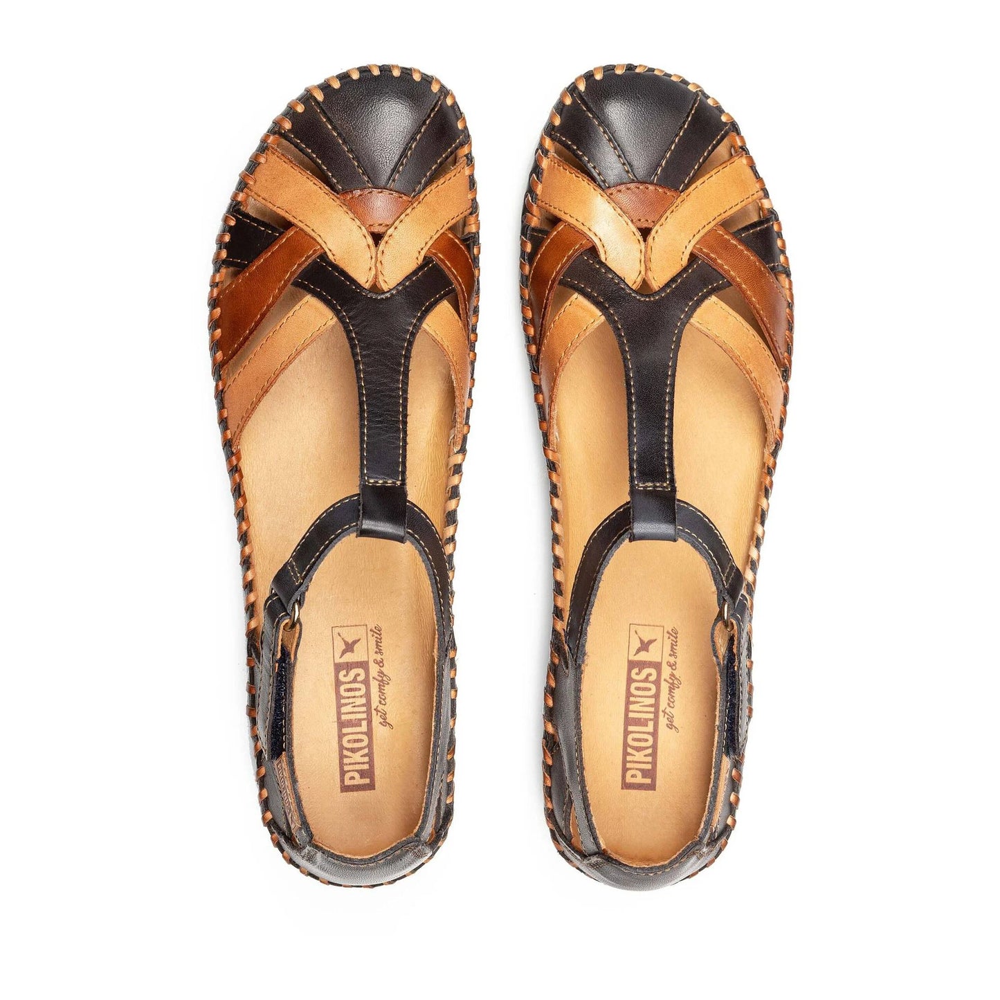 PIKOLINOS P.VALLARTA 655-0732 NAVY SEMI OPEN SANDALS