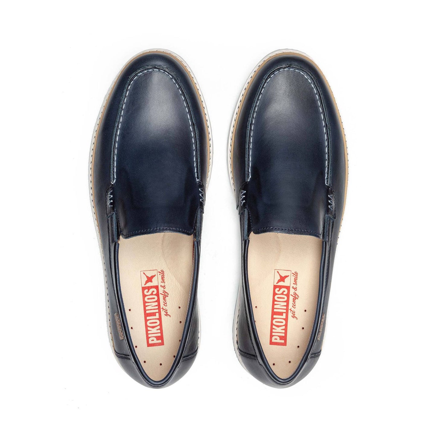 PIKOLINOS SAMPLE - OLVERA M8A-3189 MEN'S NAVY LEATHER MOCCASIN