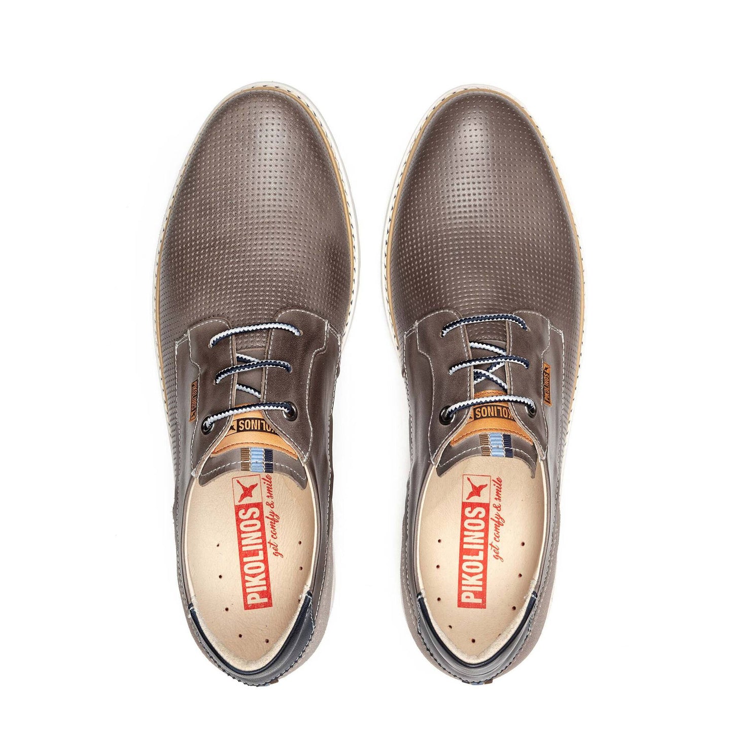 PIKOLINOS SAMPLE - OLVERA M8A-4222 MEN'S LIGHT GREY LEATHER SNEAKER