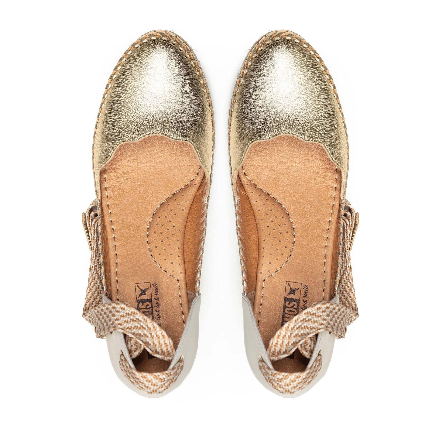 PIKOLINOS SAMPLE - CADIZ W4Y-1506CLC1 GOLD & CREAM ESPADRILLE