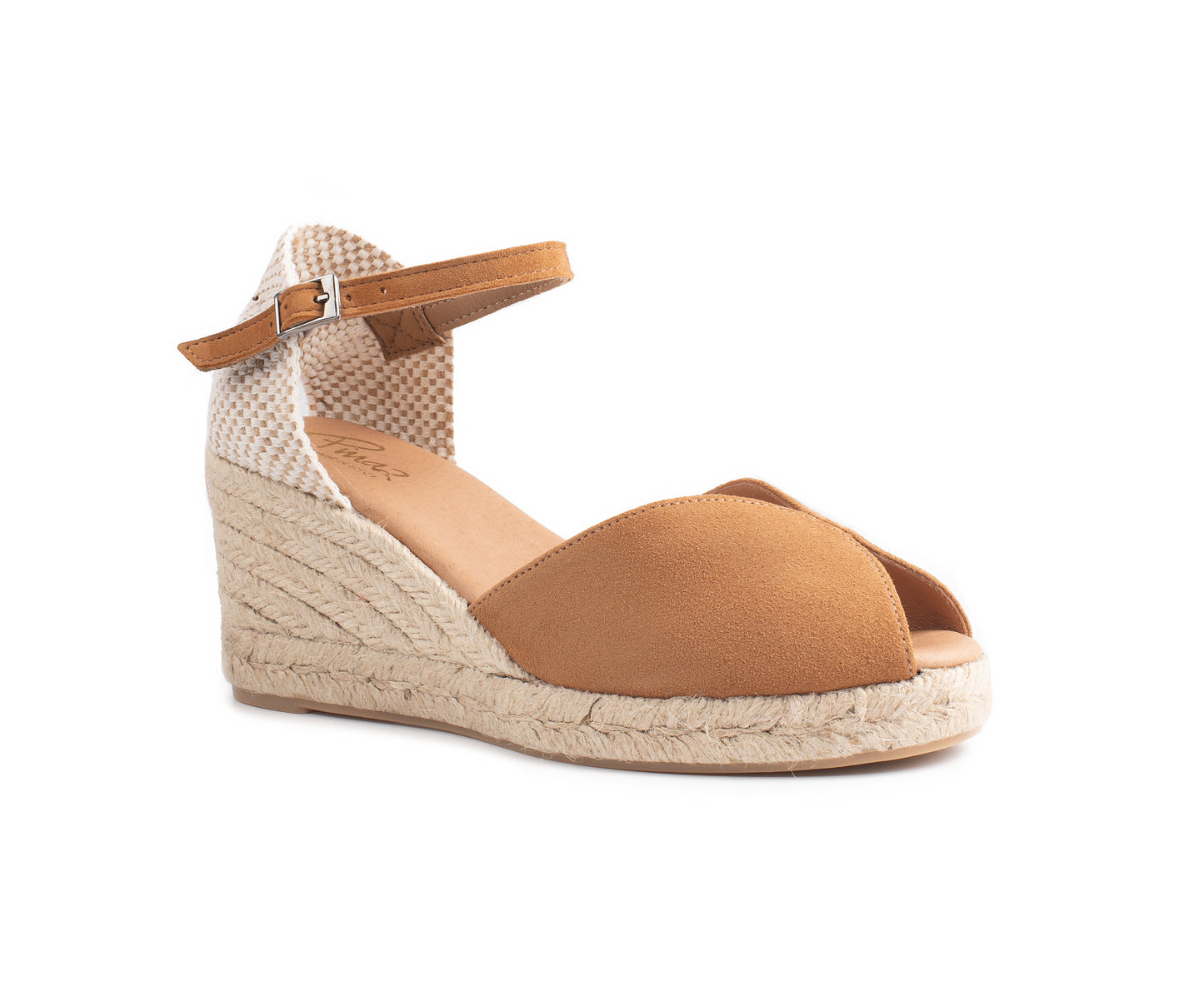 PINAZ 116-5 BROWN NUBUCK WEDGE ESPADRILLE