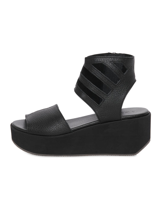 ARCHE SAMPLE - GALWEN BLACK SUMMER WEDGE