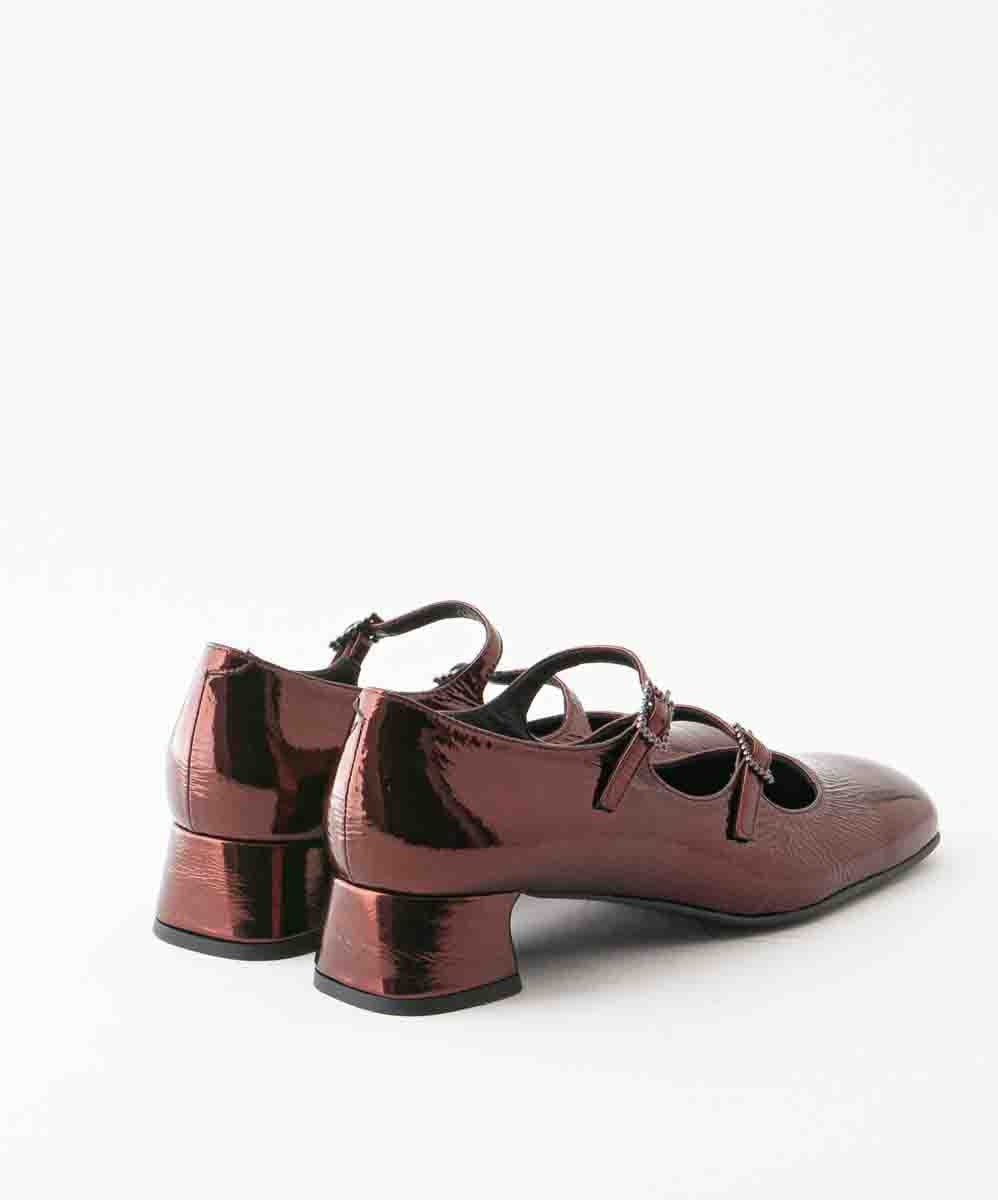 ZINDA SAMPLE - ALISON BURGUNDY PATENT MARY JANE