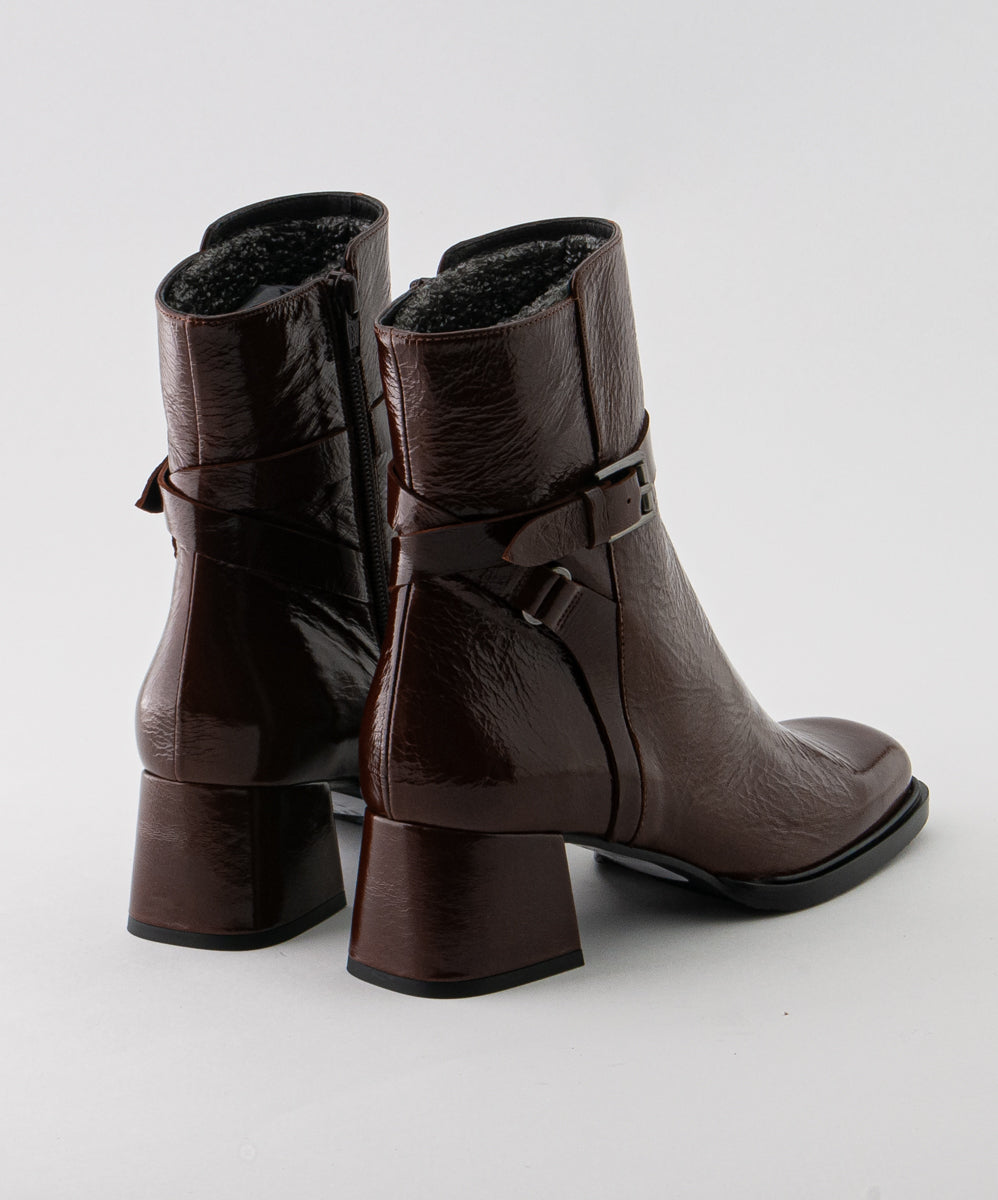 ZINDA SAMPLE - JANA BROWN PATENT LEATHER CALF BOOT