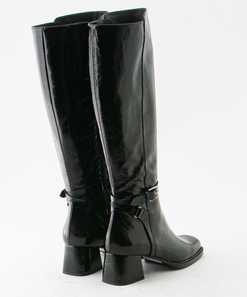 ZINDA SAMPLE - JANA BLACK PATENT LEATHER LONG BOOT