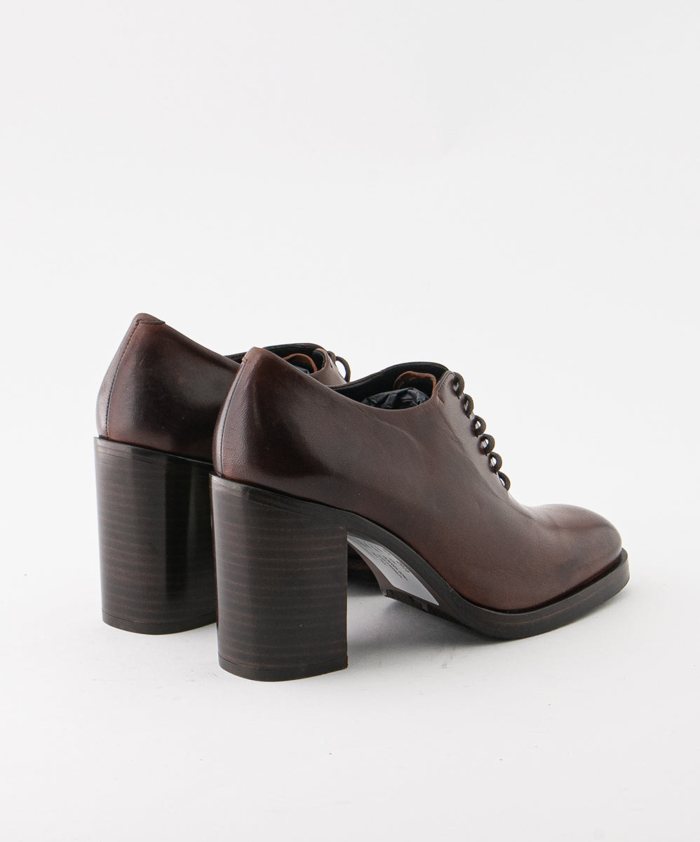 ZINDA SAMPLE - CLAUDIA BROWN LEATHER HEELED BROGUE