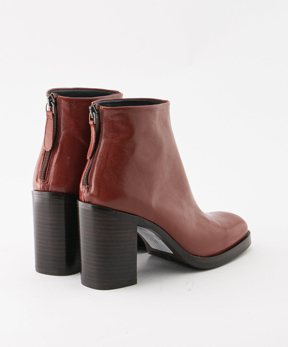 ZINDA SAMPLE - CLAUDIA BROWN LEATHER ANKLE BOOTS