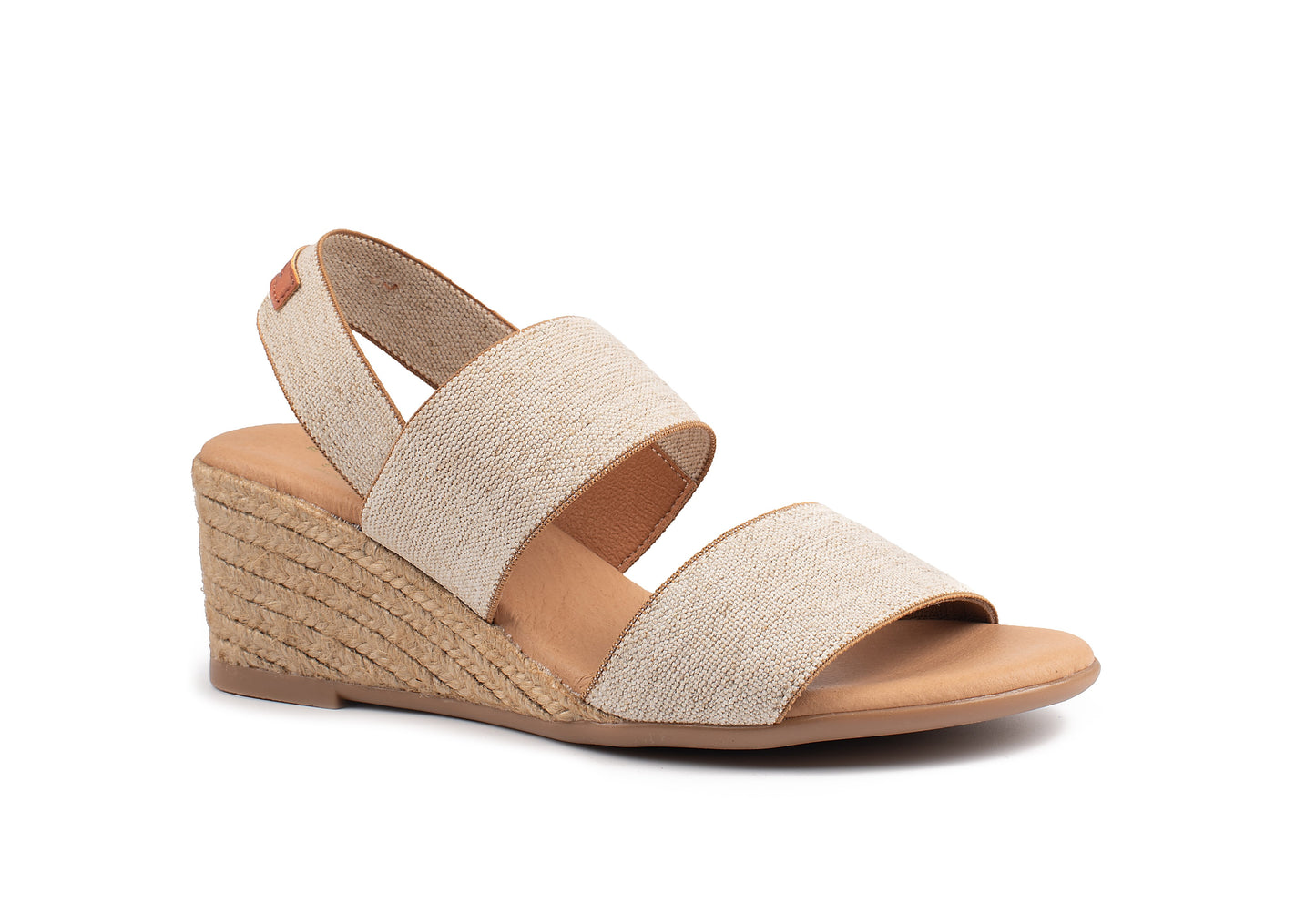 PINAZ 531-5 CREAM LINEN WEDGE ESPADRILLE