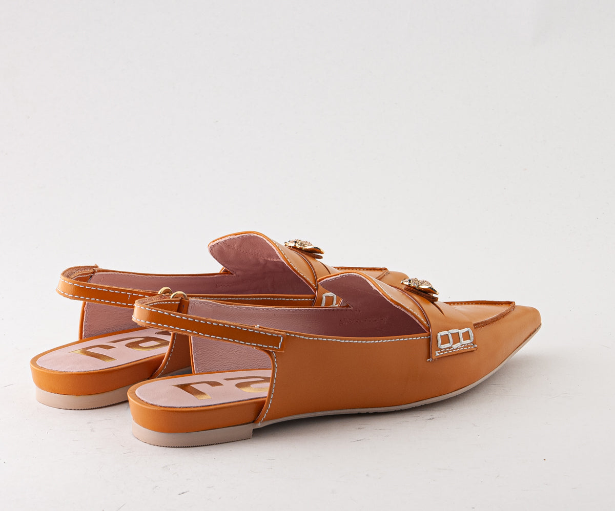 RAS SHOES SAMPLE - ICONICA 8016 TAN SLINGBACK