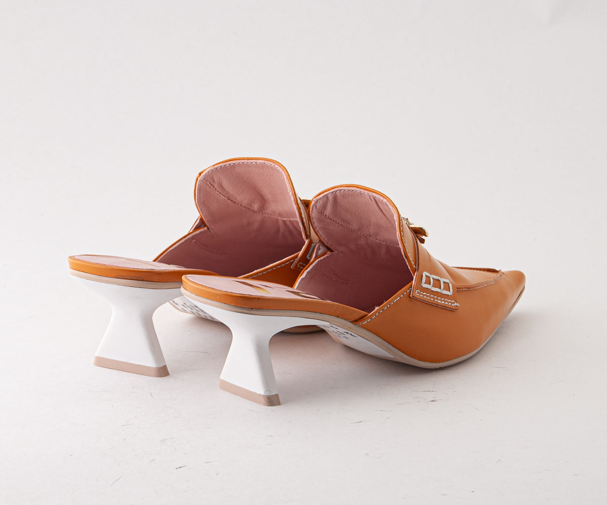 RAS SHOES SAMPLE - TULIP 8041 TAN LEATHER MULE