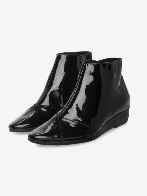 ARCHE SAMPLE - ANYSKA BLACK PATENT ANKLE BOOTS