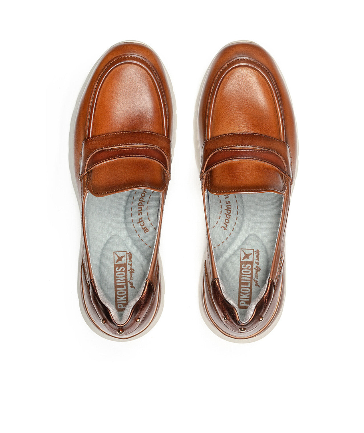 PIKOLINOS SAMPLE - ASTURIAS W9C-3882 BROWN LEATHER LOAFERS
