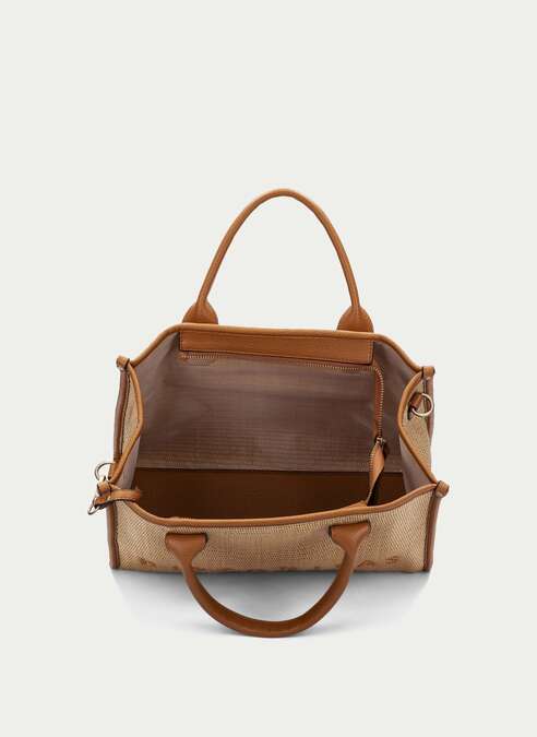 HISPANITAS BV253833 TAN RAFIA SHOPPER BAG