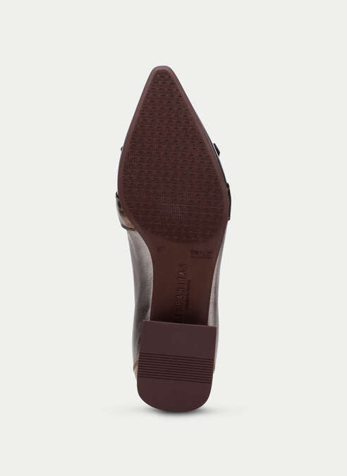 HISPANITAS DALI CHI243573 SILVER & GOLD POINTED TOE BALLERINA