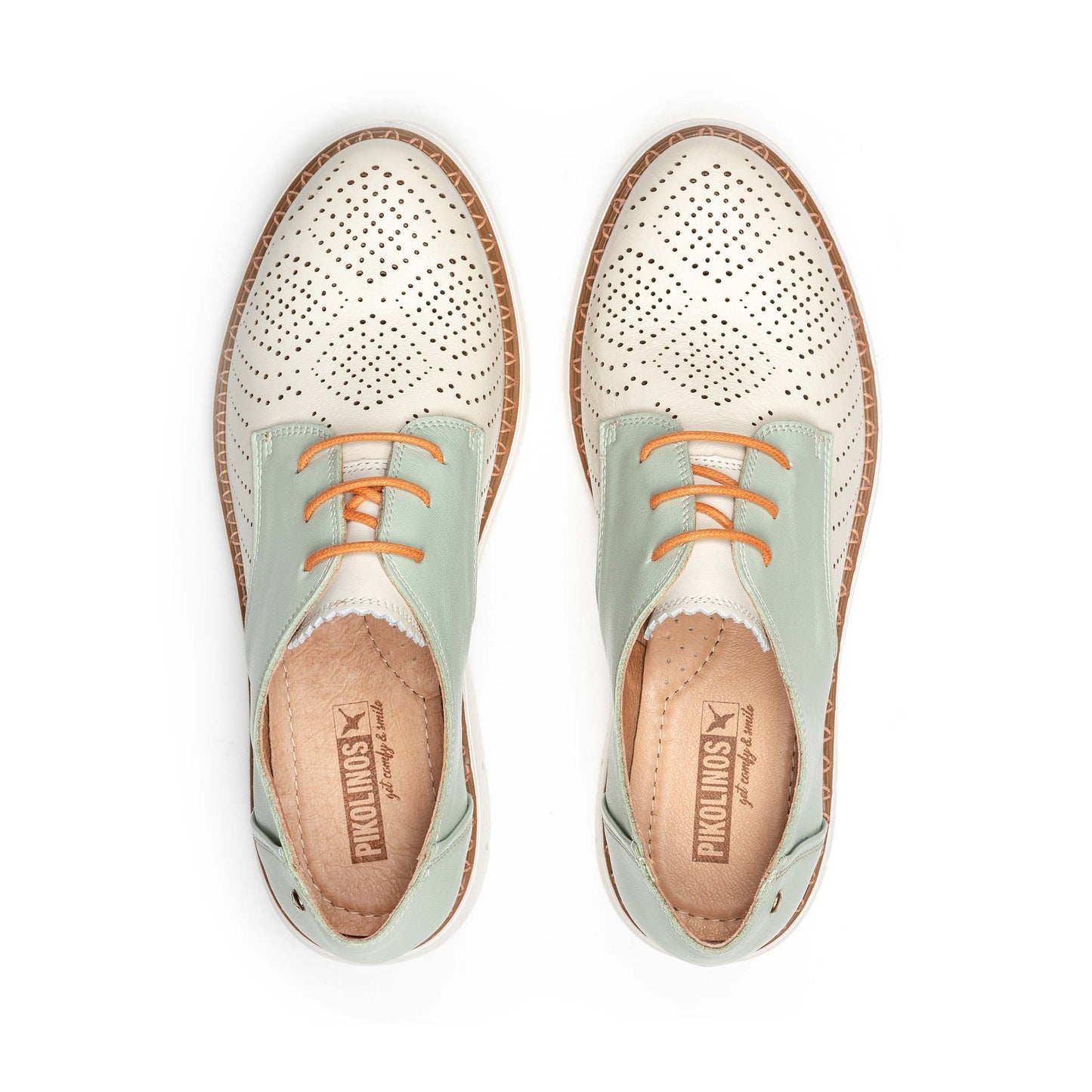 PIKOLINOS SAMPLE - HENARES W1A-4816 CREAM AND MINT SUMMER DERBIE