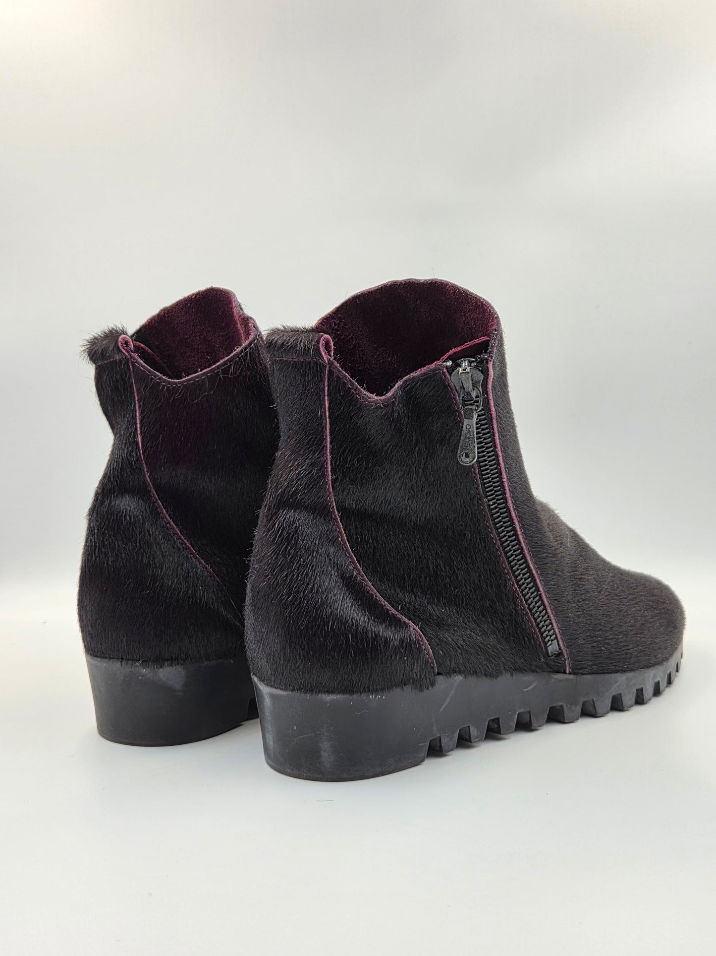 ARCHE SAMPLE - LOMAGE PURPLE COWHIDE ANKLE BOOT
