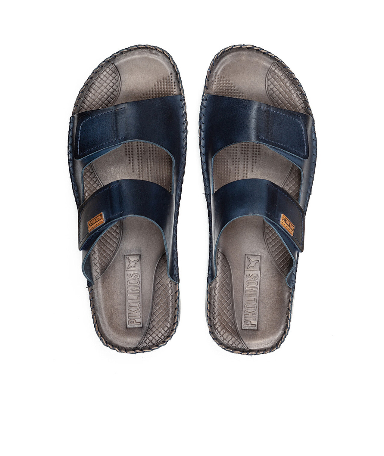 PIKOLINOS SAMPLE - TARIFA 06J-0084 MEN'S BLUE LEATHER SLIDE