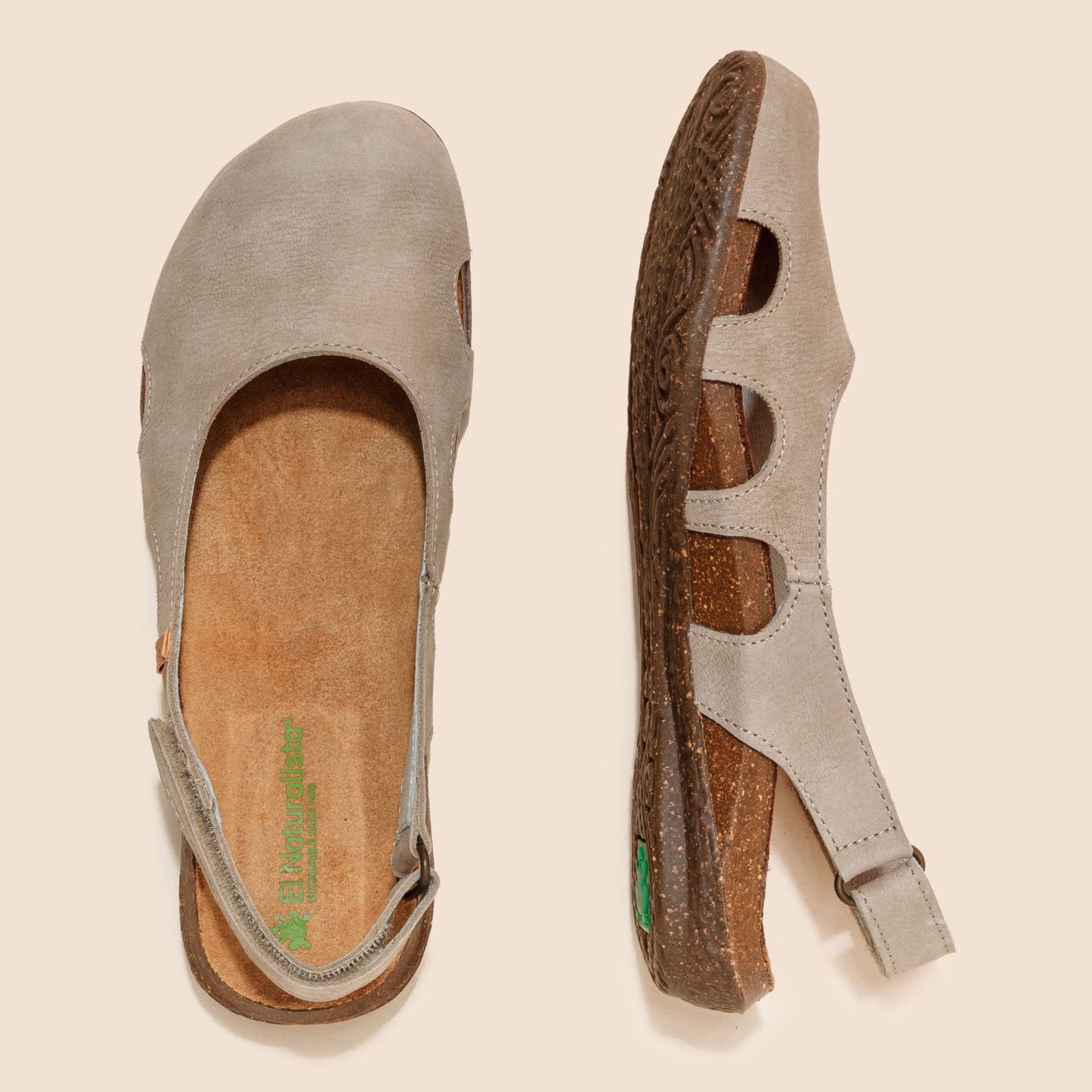 EL NATURALISTA WAKATAUA N412 CREAM LEATHER SANDALS