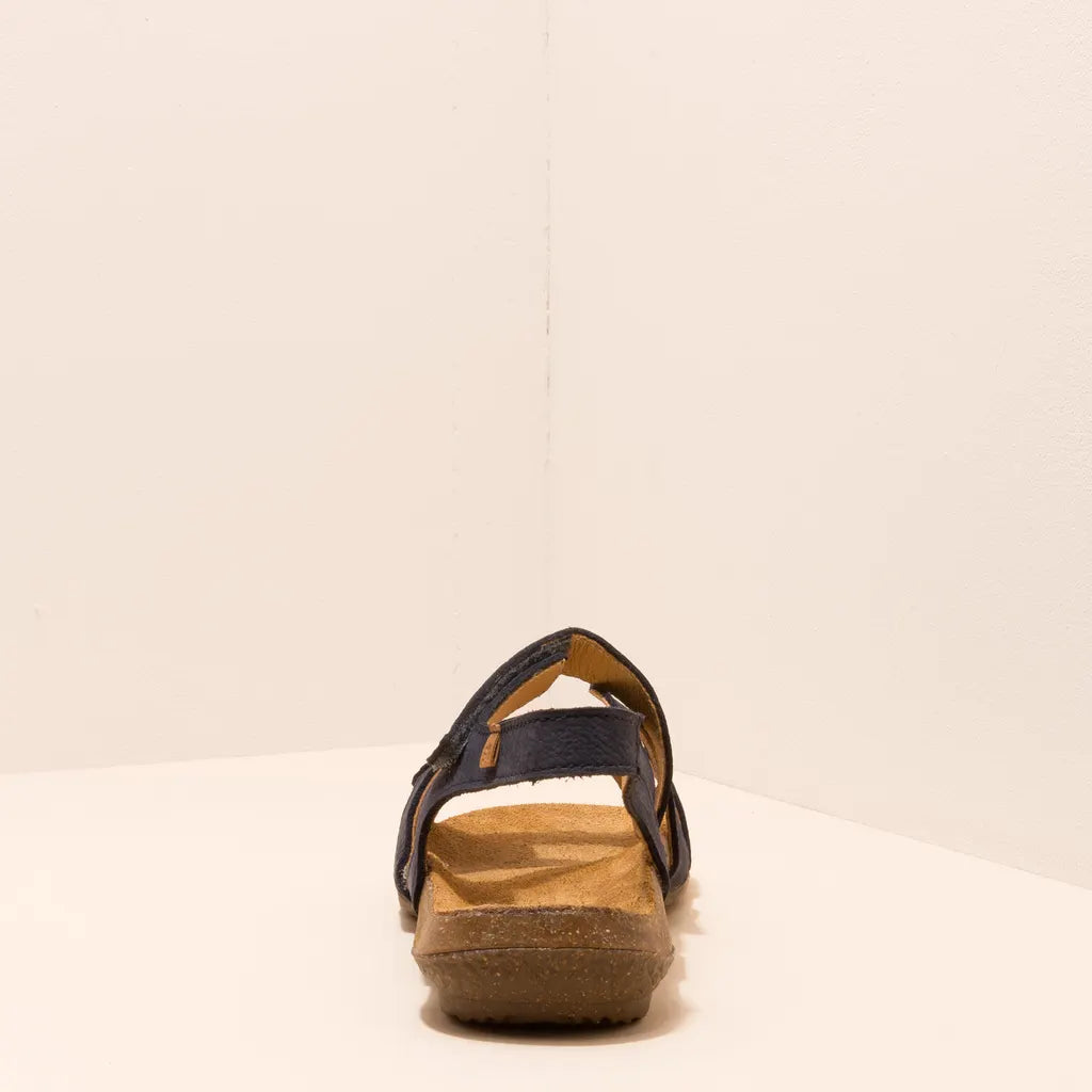 EL NATURALISTA WAKATAUA N5079 NAVY LEATHER SANDALS