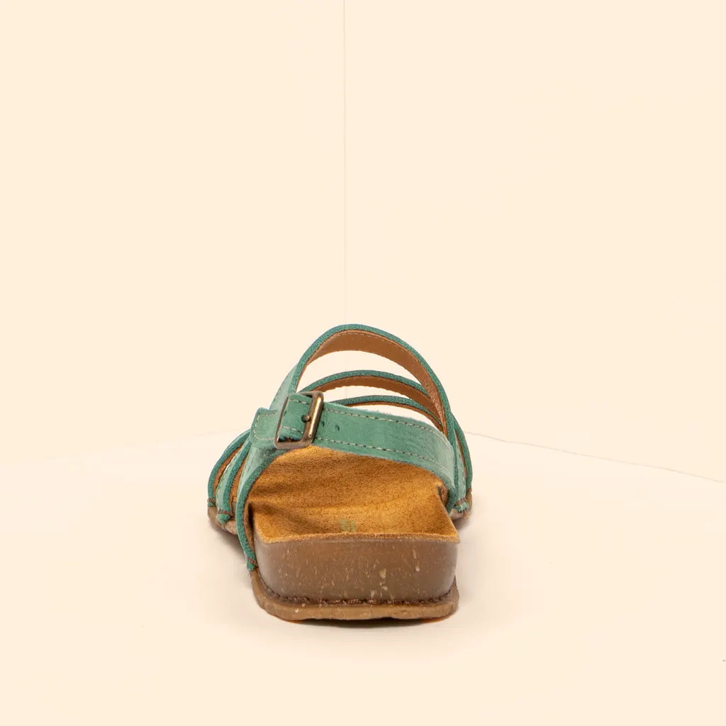 EL NATURALISTA PANGLAO N5811 GREEN LEATHER SANDALS