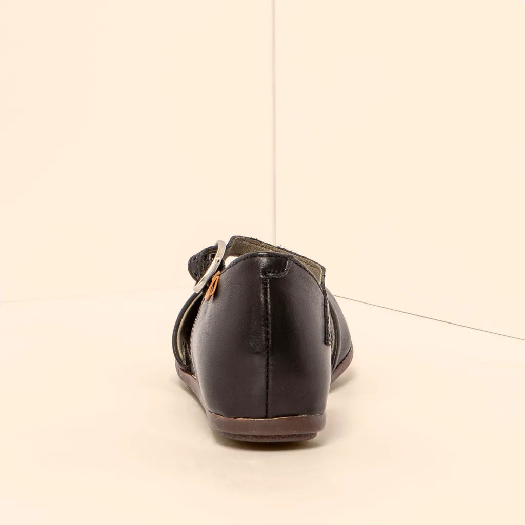 EL NATURALISTA STELLA ND54 BLACK LEATHER SANDALS