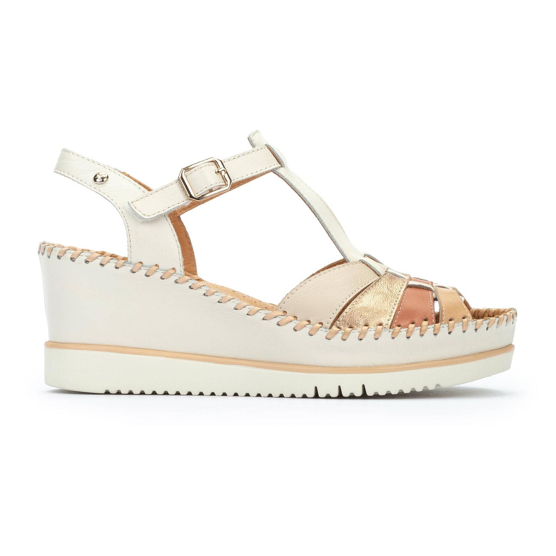 PIKOLINOS AGUADULCE W3Z-1836 CREAM WEDGE SANDAL