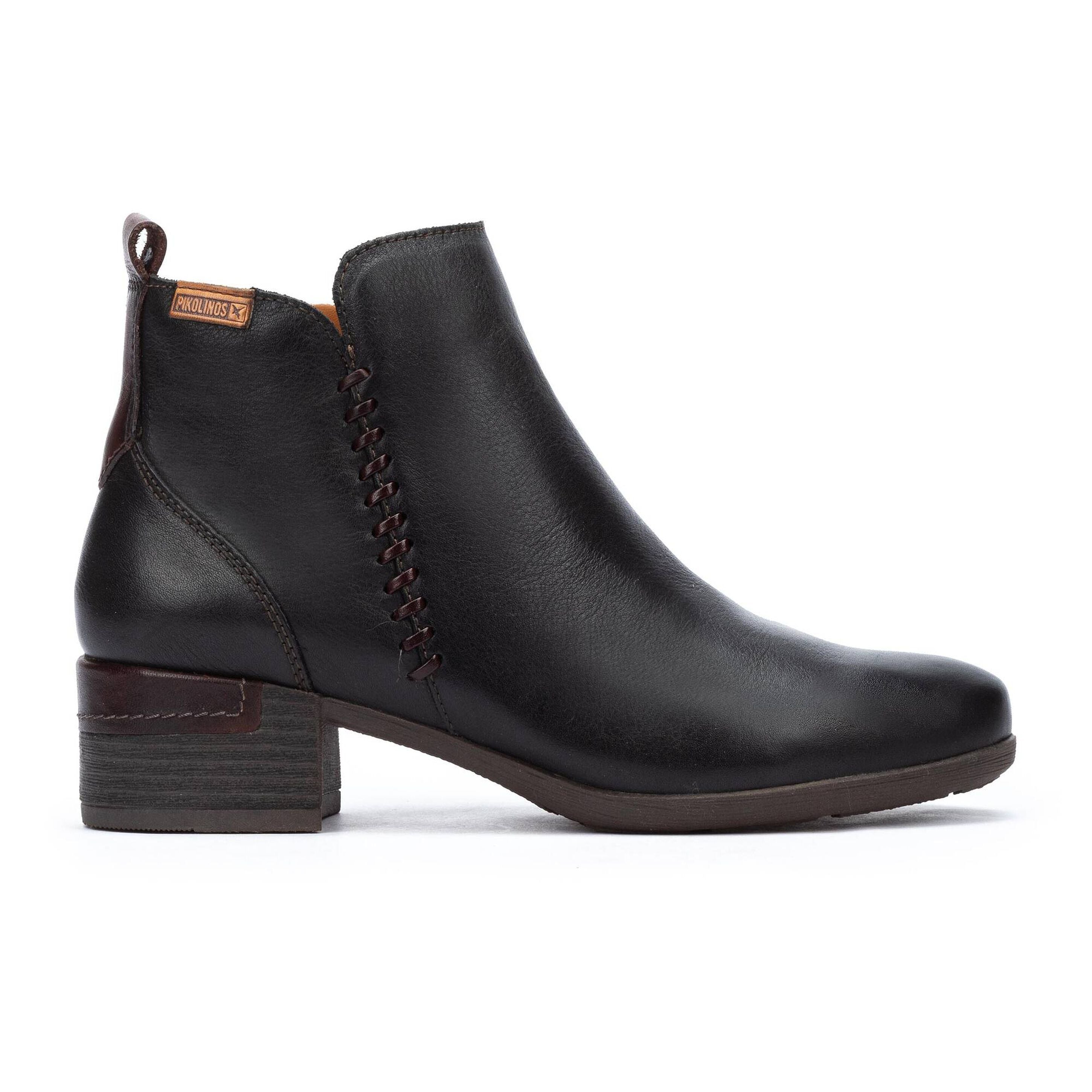 PIKOLINOS MALAGA W6W-8950 BLACK ANKLE BOOTS