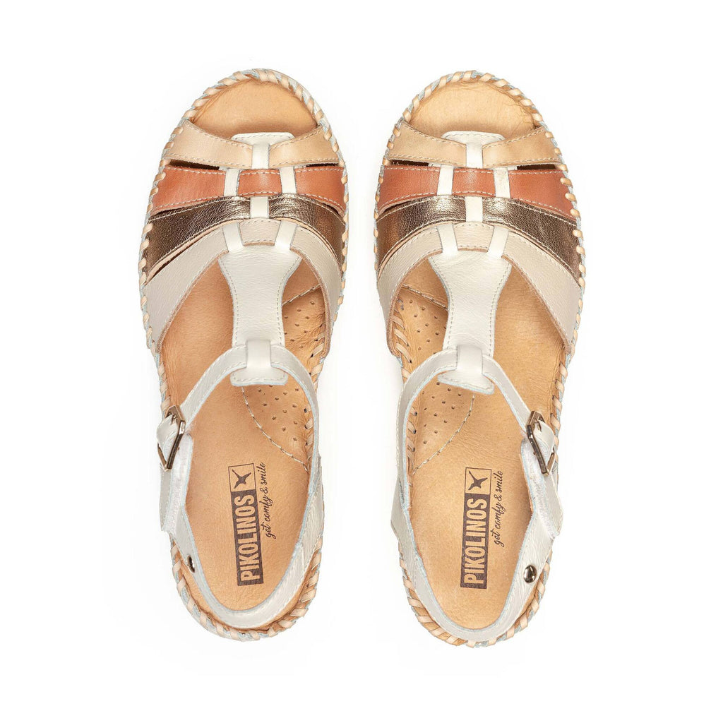 PIKOLINOS AGUADULCE W3Z-1836 CREAM WEDGE SANDAL