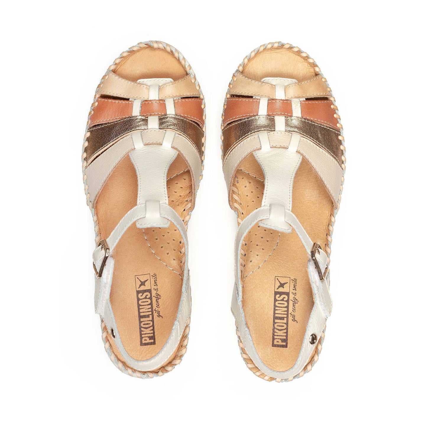 PIKOLINOS AGUADULCE W3Z-1836 CREAM WEDGE SANDAL