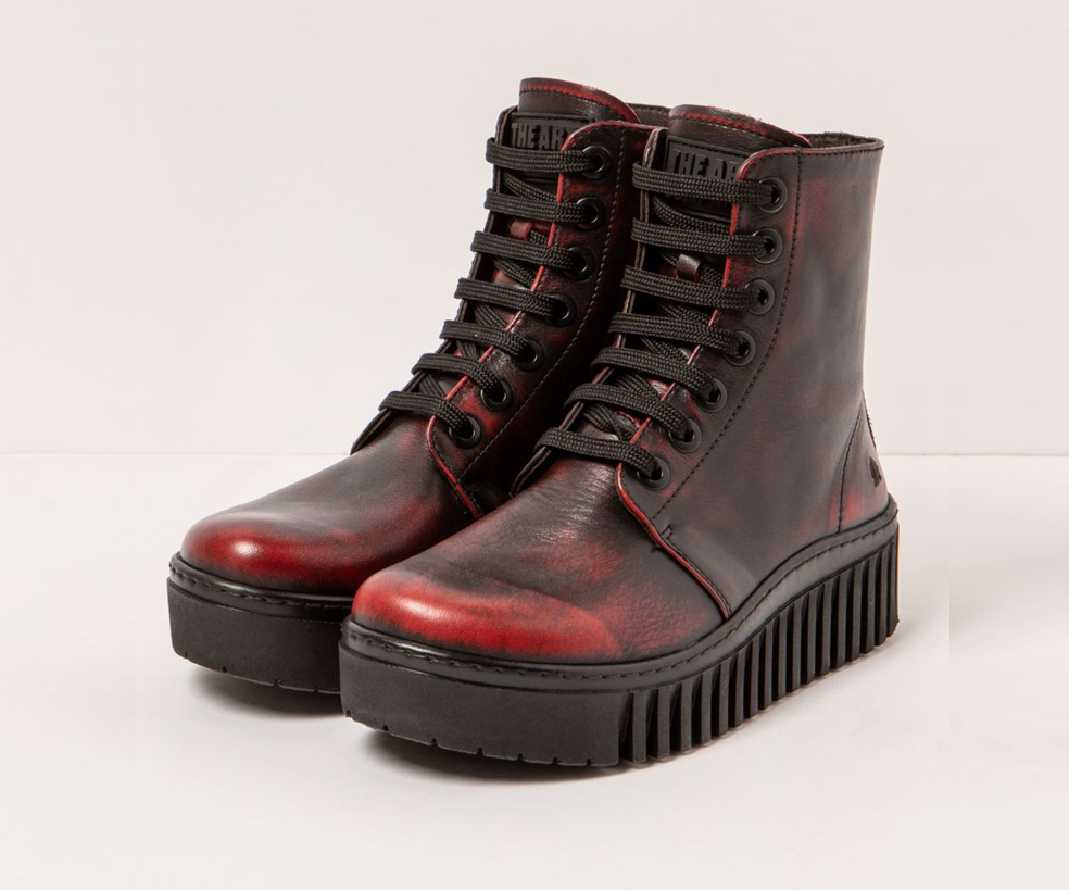 BRIGHTON 1517 RED VINTAGE LEATHER BOOTS