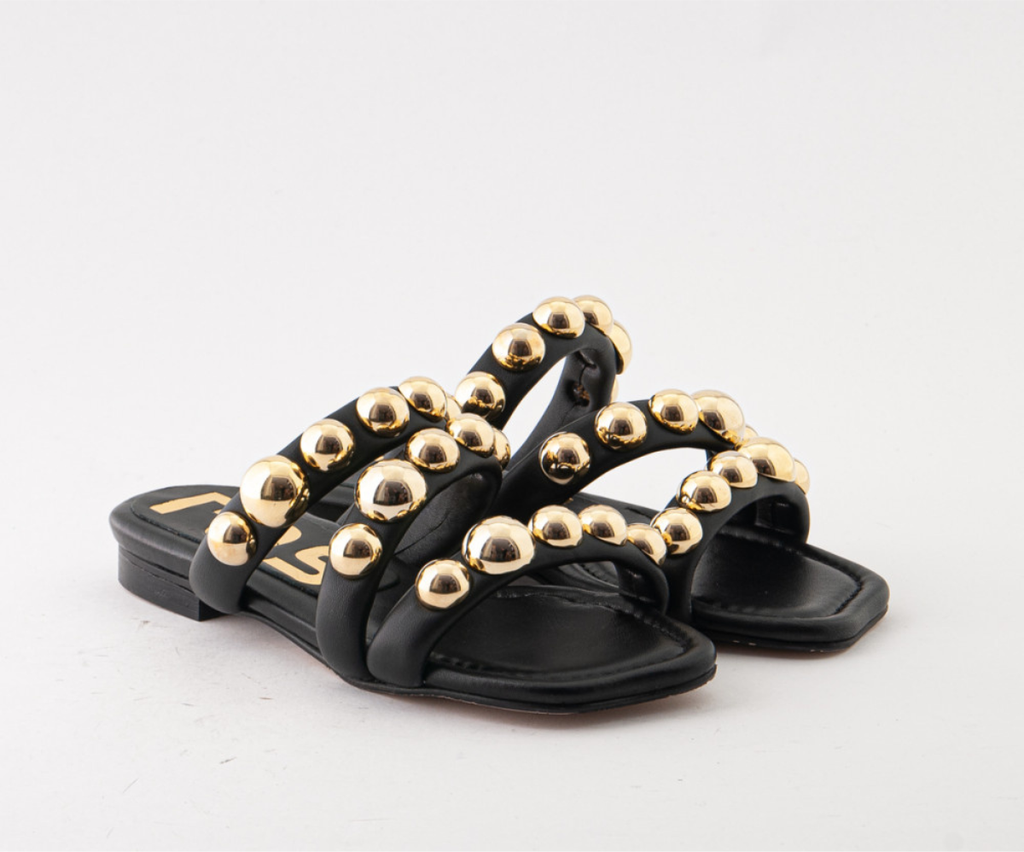 CIPRIANI 8069 BLACK LEATHER SANDALS