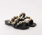 CIPRIANI 8069 BLACK LEATHER SANDALS