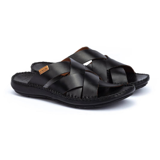 PIKOLINOS SAMPLE - TARIFA 06J-0015 MEN'S BLACK LEATHER SLIDE