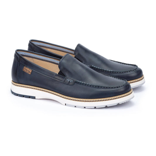 PIKOLINOS SAMPLE - OLVERA M8A-3189 MEN'S NAVY LEATHER MOCCASIN