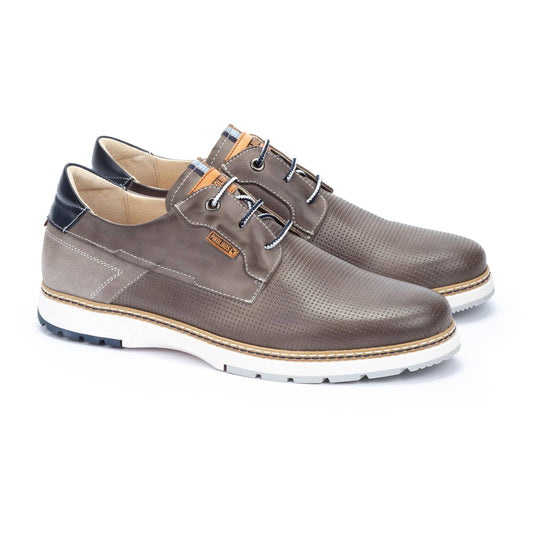 PIKOLINOS SAMPLE - OLVERA M8A-4222 MEN'S LIGHT GREY LEATHER SNEAKER