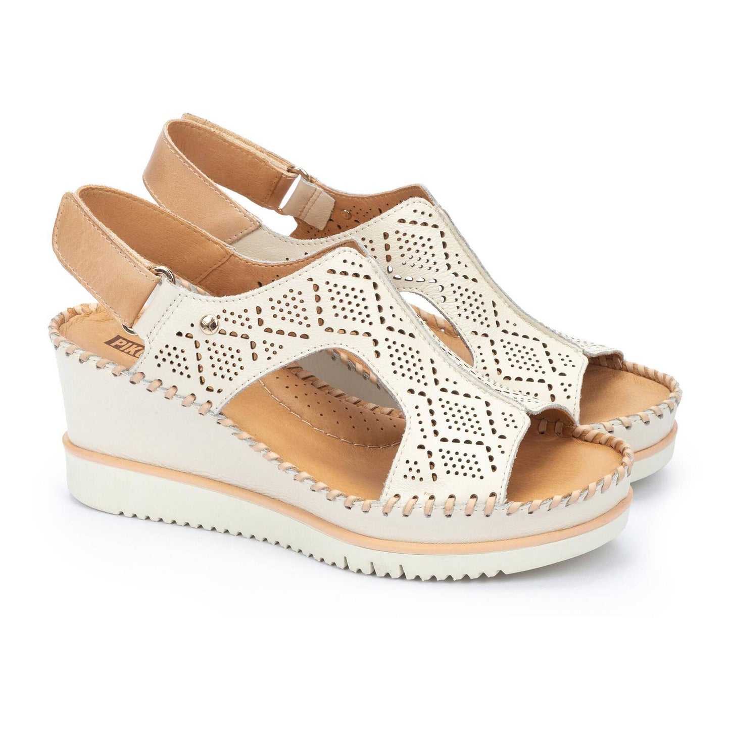 PIKOLINOS AGUADULCE W3Z-1775 CREAM WEDGE SANDAL