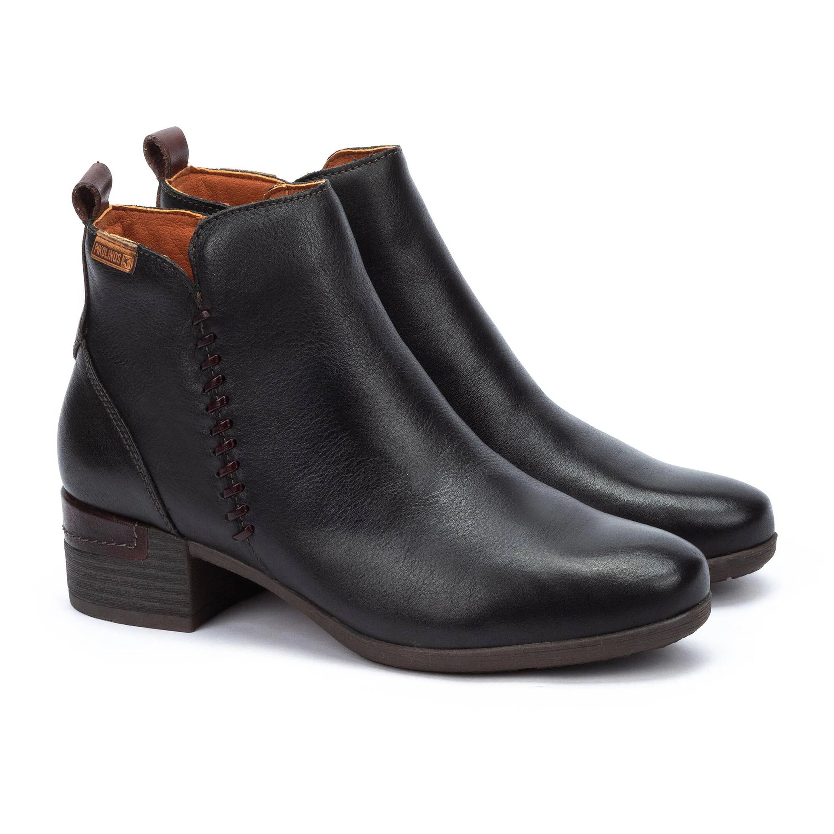 PIKOLINOS MALAGA W6W-8950 BLACK ANKLE BOOTS