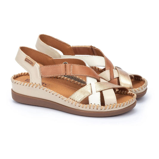 PIKOLINOS CADAQUES W8K-0741C2 CREAM OPEN TOE SANDAL