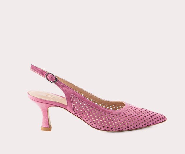 ZINDA 2256 PINK SUEDE HEEL