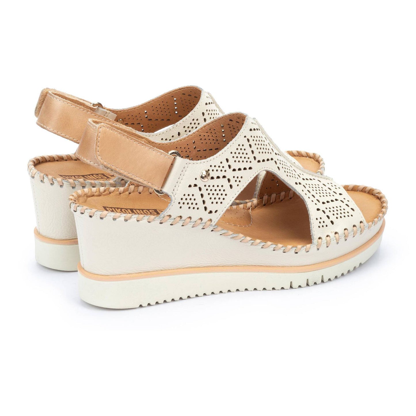 PIKOLINOS AGUADULCE W3Z-1775 CREAM WEDGE SANDAL