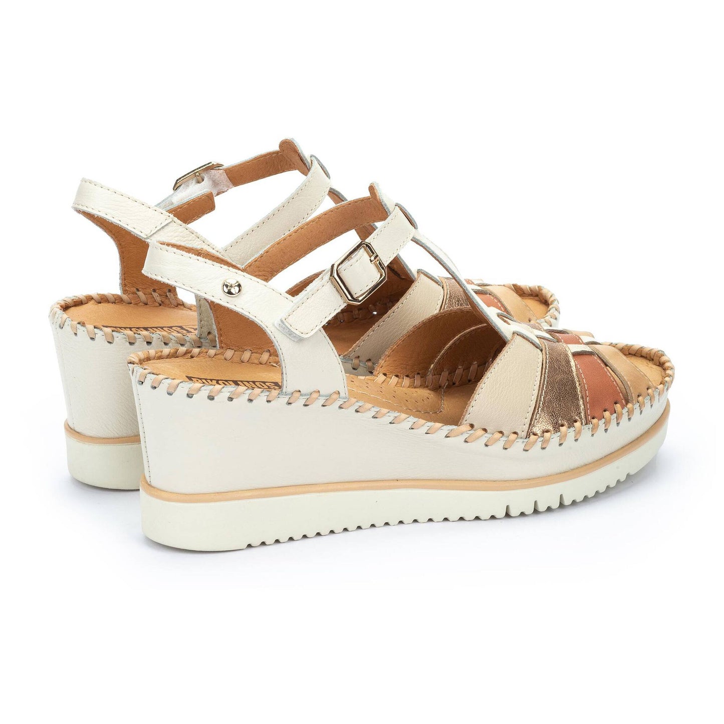 PIKOLINOS AGUADULCE W3Z-1836 CREAM WEDGE SANDAL