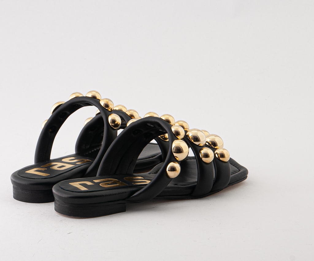 CIPRIANI 8069 BLACK LEATHER SANDALS