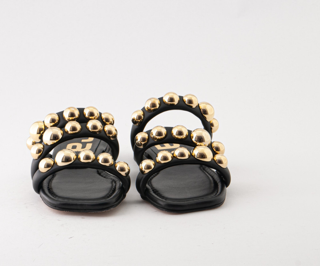 CIPRIANI 8069 BLACK LEATHER SANDALS