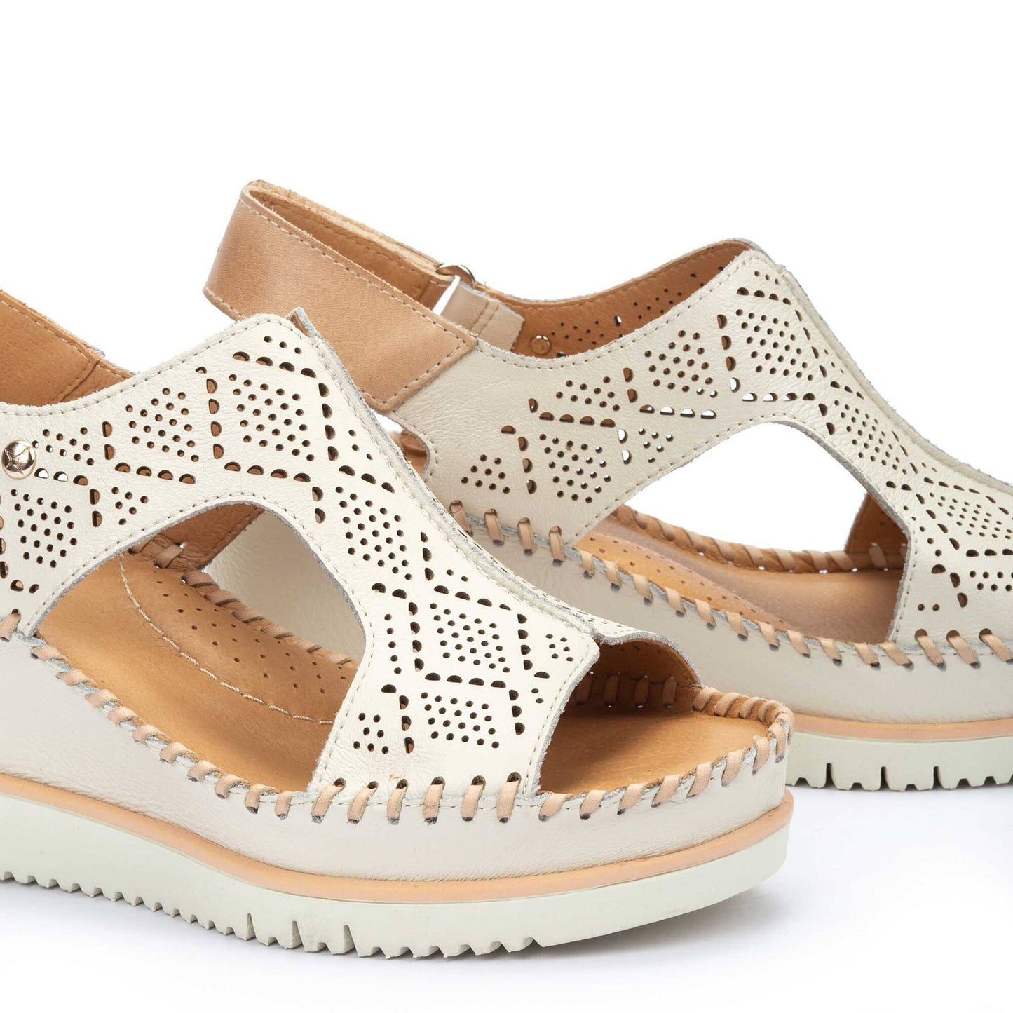 PIKOLINOS AGUADULCE W3Z-1775 CREAM WEDGE SANDAL