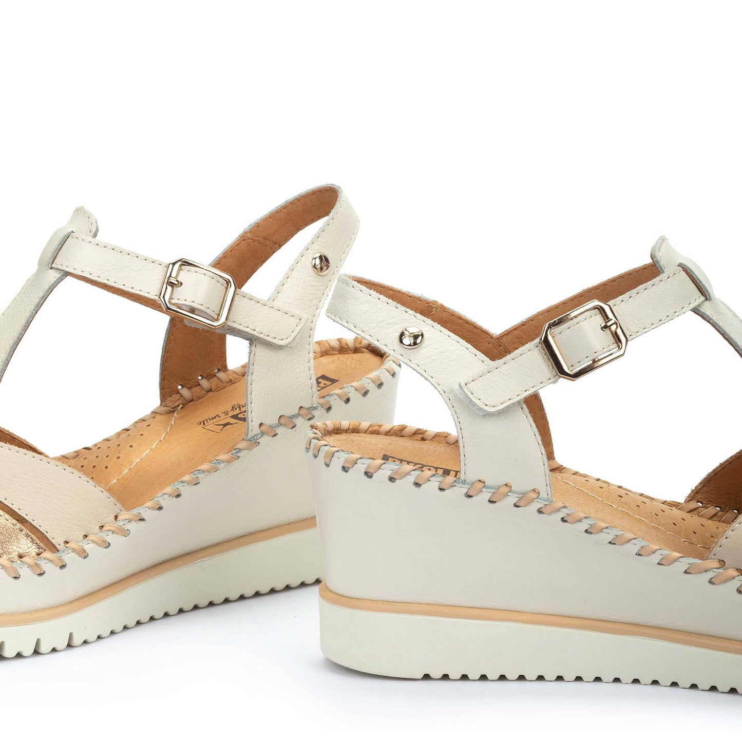 PIKOLINOS AGUADULCE W3Z-1836 CREAM WEDGE SANDAL