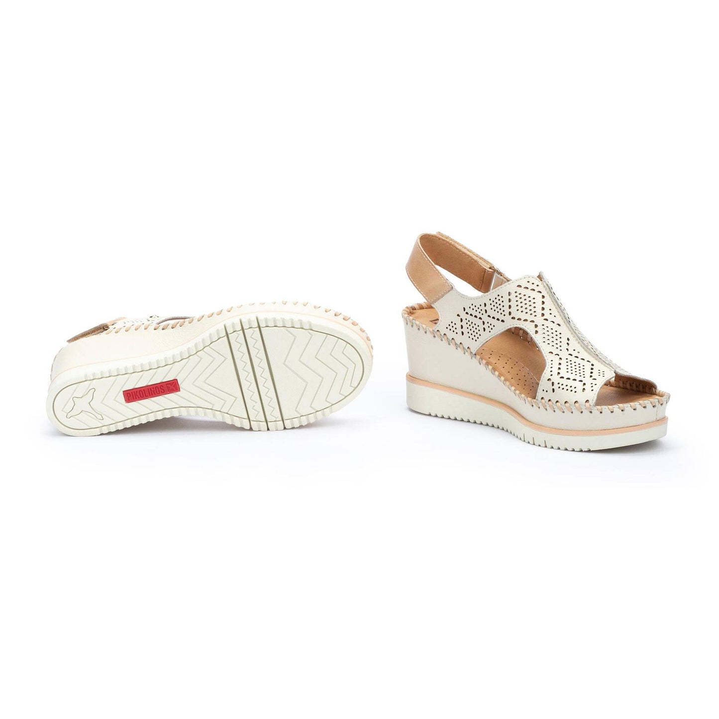 PIKOLINOS AGUADULCE W3Z-1775 CREAM WEDGE SANDAL