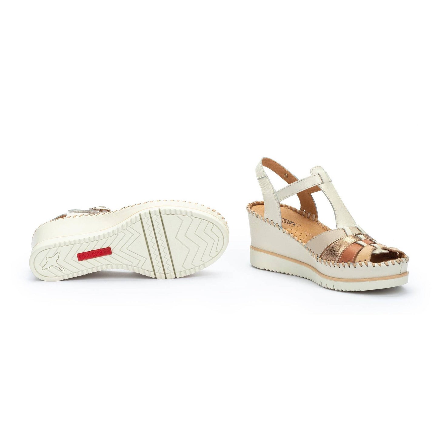 PIKOLINOS AGUADULCE W3Z-1836 CREAM WEDGE SANDAL