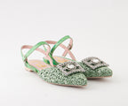 ICONICA 8001 GREEN RAFIA SANDAL